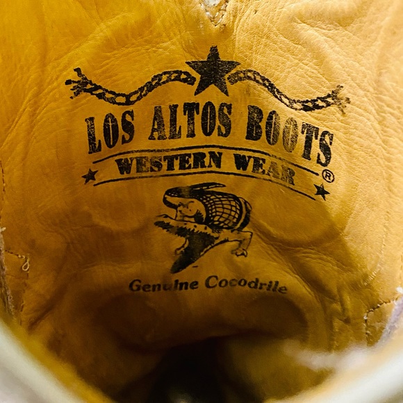 EUC Winter White Hornback Caiman/Leather Los Altos Cowgirl Boots - Picture 16 of 17